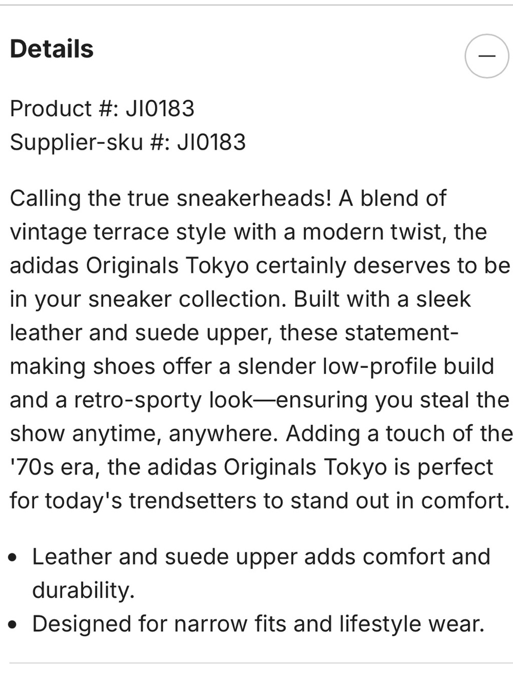 adidas Tokyo Black White Gum Women's Sneakers - Picture 5 of 6